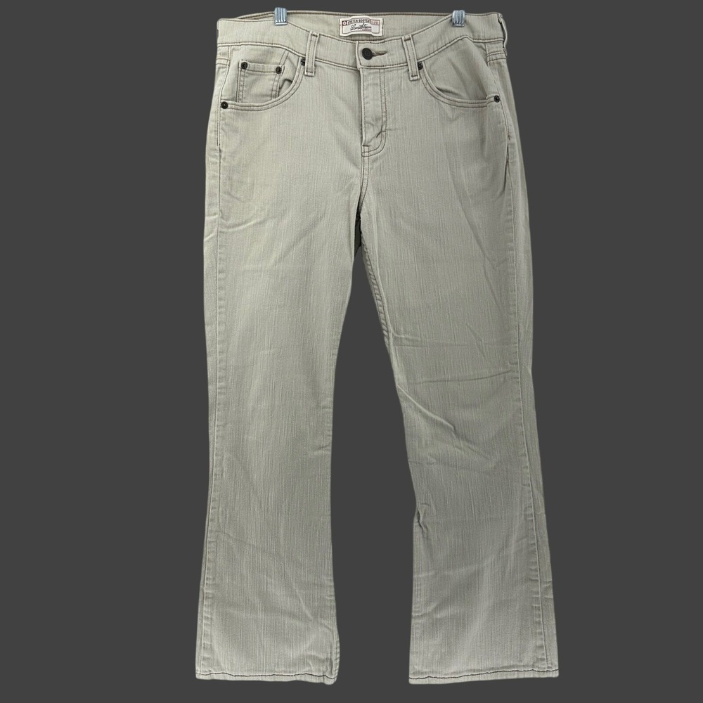 VTG 2004 Levi Strauss Signature Bootcut Khaki Pants Women's 10M Y2K Stretch